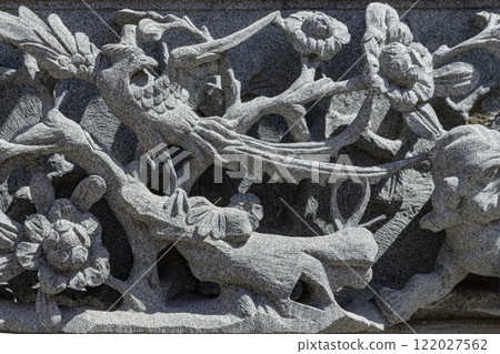 Surface texture of Stucco art in Taiwan temple. Surface texture of Stucco art in Taiwan temple. 122027562
