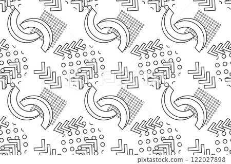 Seamless Abstract Geometric Pattern Coloring Page Seamless Abstract Geometric Pattern Coloring Page 122027898