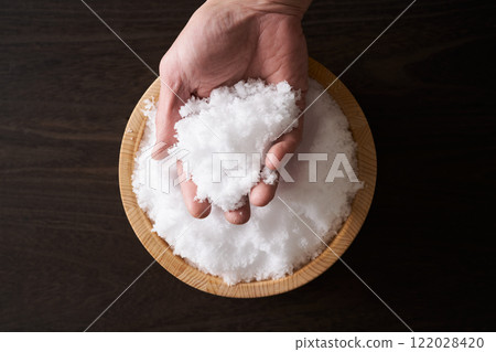 Salt in a bucket Salt in a bucket 122028420