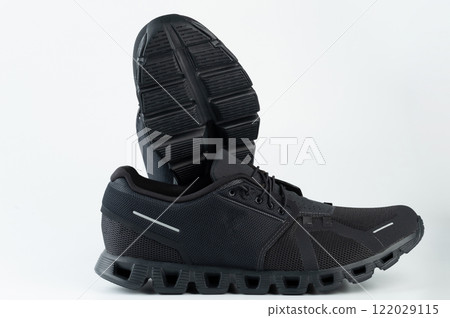 Black jogging sport shoes 122029115