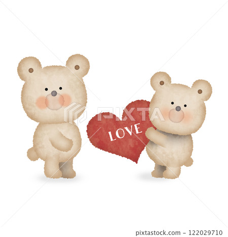 一對熊夫婦的手繪插圖 一對熊夫婦的手繪插圖 122029710