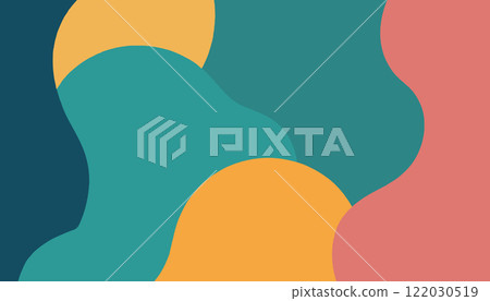Colorful Abstract Shapes with Dots Colorful Abstract Shapes with Dots 122030519