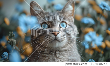 Cat with Bokeh Lights 122030743