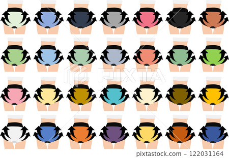 Illustration of a woman on a diet (hip-up) Illustration of a woman on a diet (hip-up) 122031164