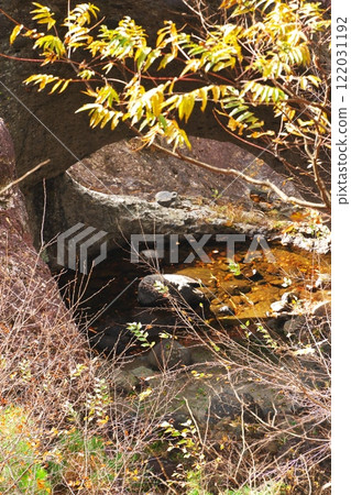 日光市的龍王峽被秋葉包圍，青龍峽的五小岩 122031192