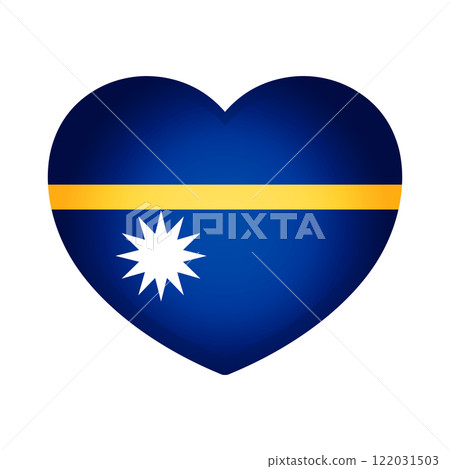 Nauru heart badge icon. Nauru national flag button. Vector illustration Nauru heart badge icon. Nauru national flag button. Vector illustration 122031503