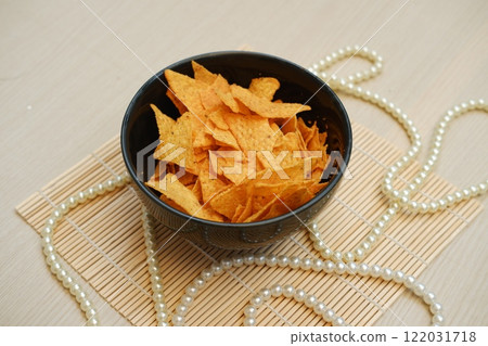 Nachos chips in a bowl Nachos chips in a bowl 122031718