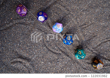 Zodiac horoscope with divination dice Zodiac horoscope with divination dice 122031982