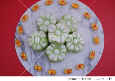Kue Putu Ayu is one of the traditional wet cakes that have a soft texture.  122032816