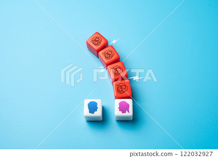 The girlfriend or wife places the burden of problems and accumulated emotional stress on her partner. Mutual support to maintain a balanced, healthy partnership and navigate challenges together 122032927