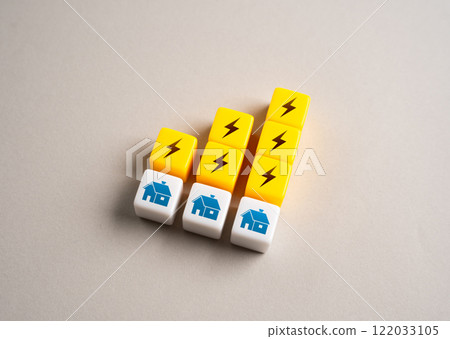 Homes and energy consumption levels. Improving energy efficiency and reducing the cost of home bills. 122033105