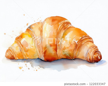 Croissant watercolor Croissant watercolor 122033347