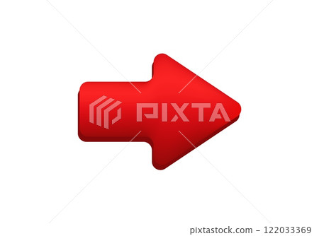 Bright red arrow pointing right 122033369