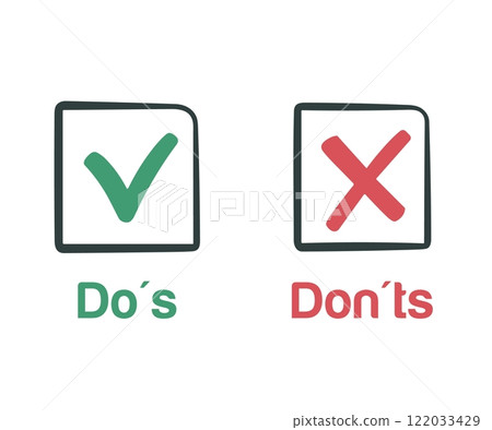 Do's and Don'ts. Positive vs Negative. Yes or No Do's and Don'ts. Positive vs Negative. Yes or No 122033429