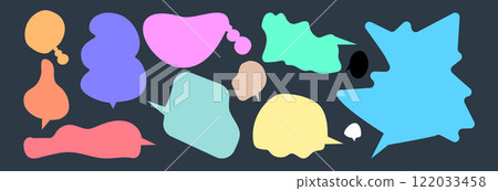 Empty colored bubbles for text. Empty colored bubbles for text. 122033458