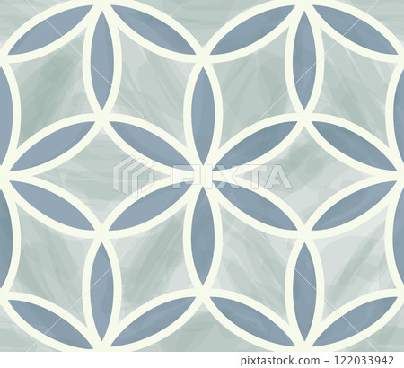 Floral line artistic seamless pattern. Abstract organic shapes ornamental tile leaves and lines geometric pattern. Stylish template for design. Floral line artistic seamless pattern. Abstract organic shapes ornamental tile leaves and lines geometric pattern. Stylish template for design. 122033942