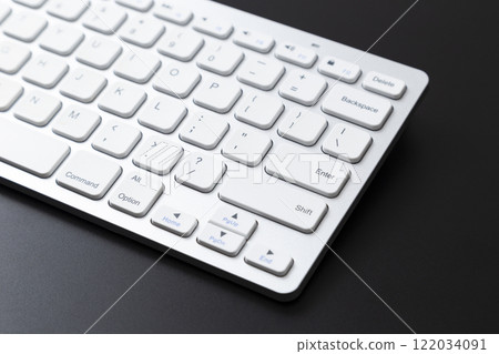 Keyboard on a black background Keyboard on a black background 122034091