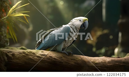 White cockatoo sit in a tree with nature background. 122034175