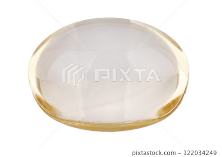 Close up of a translucent gel capsule 122034249
