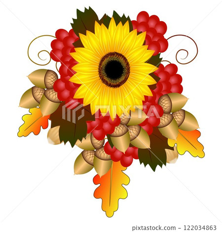 Autumn bouquet, design element. 122034863