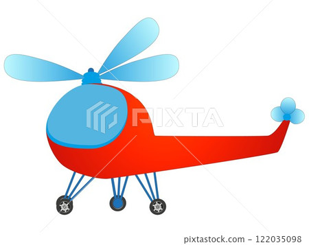 Cartoon helicopter. Cartoon helicopter. 122035098