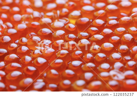 Salmon fish roe. Red caviar. 122035237