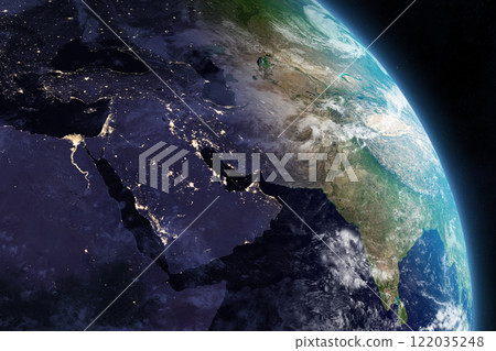 Space. Earth. Africa, Near East and Asia. 122035248