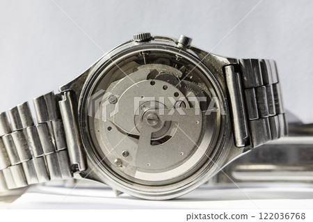 clockwork vintage mechanical watch, high resolution and detail clockwork vintage mechanical watch, high resolution and detail 122036768