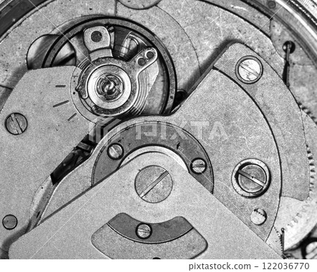 clockwork vintage mechanical watch, high resolution and detail 122036770