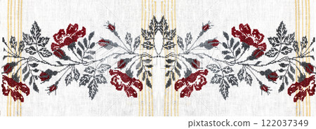 Handmade embroidery, folk arts and crafts 122037349