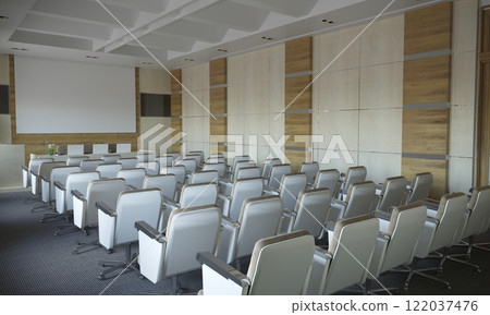 conference room, meeting room, interior visualization, 3D illustration conference room, meeting room, interior visualization, 3D illustration 122037476