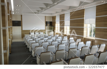 conference room, meeting room, interior visualization, 3D illustration conference room, meeting room, interior visualization, 3D illustration 122037477