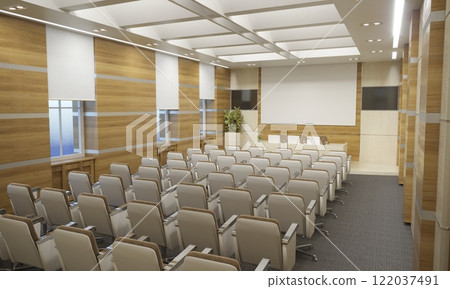 conference room, meeting room, interior visualization, 3D illustration conference room, meeting room, interior visualization, 3D illustration 122037491
