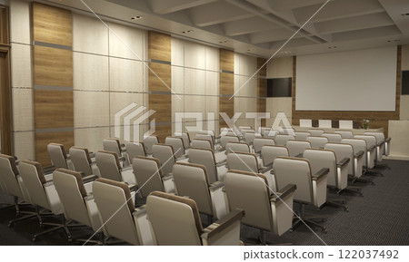 conference room, meeting room, interior visualization, 3D illustration conference room, meeting room, interior visualization, 3D illustration 122037492