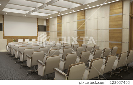conference room, meeting room, interior visualization, 3D illustration 122037493