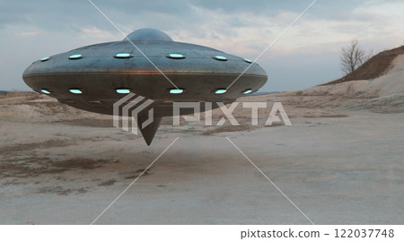 Ufo, photorealistic 3d visualization, 3d render 122037748