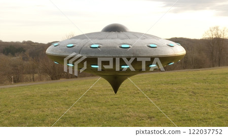 Ufo, photorealistic 3d visualization, 3d render 122037752