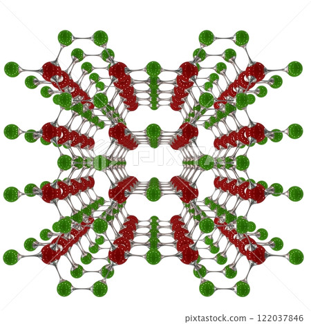 molecule, molecular lattice, 3D illustration molecule, molecular lattice, 3D illustration 122037846