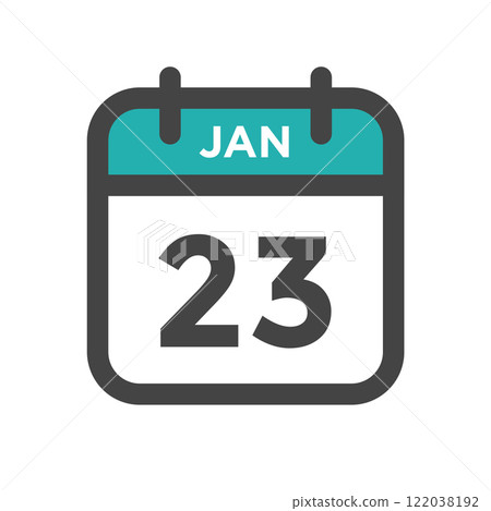 January 23 Calendar Day or Calender Date for Deadlines or Appointment 122038192
