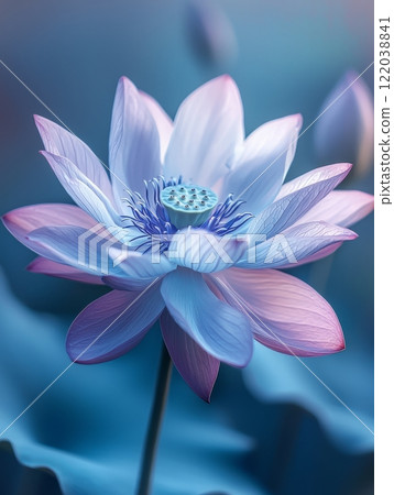Elegant Lotus Flower with Soft Gradient Background Elegant Lotus Flower with Soft Gradient Background 122038841