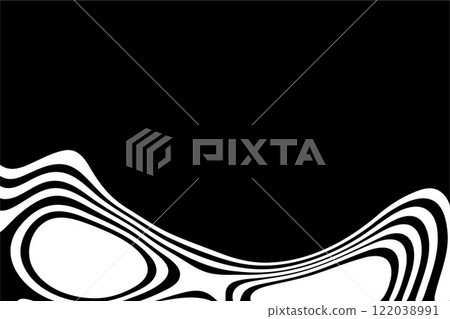 Abstract black and white wave pattern. Eps 10 122038991