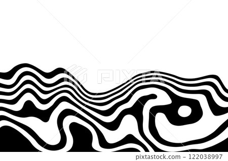 Black and white curved line stripe moving wave abstract background. Eps 10 Black and white curved line stripe moving wave abstract background. Eps 10 122038997