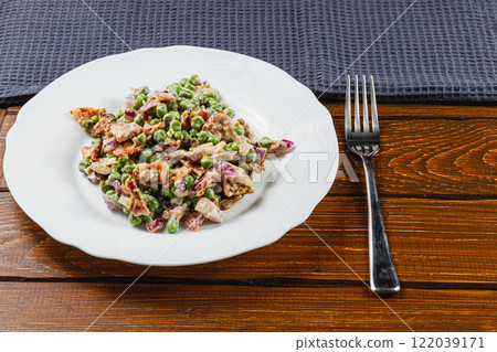 Lviv night sky with incomplete moon hidden in clouds over Ukraine 122039171