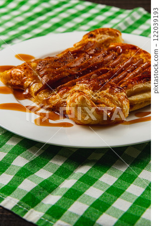 Moonlight peeking through clouds over Lviv at night 122039193