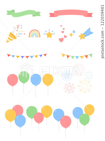 Vector illustration set of event elements. 122039481