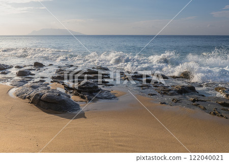 屋久島最大的海龜築巢地永田稻中濱(秋季) 屋久島最大的海龜築巢地永田稻中濱(秋季) 122040021
