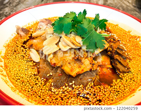 Chinese Sichuan cuisine/couple lung pieces 122040259