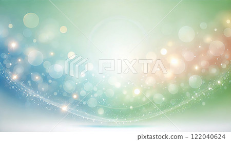 Soft bokeh style background - green and blue tones representing nature and peace 122040624