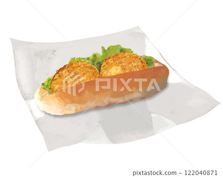Croquette bread (wrapped) 122040871