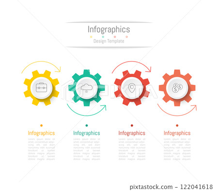 Infographic 4 options design elements for your business data. Vector Illustration. Infographic 4 options design elements for your business data. Vector Illustration. 122041618